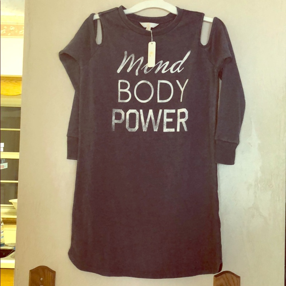 NWT Navy Cold-Shoulder Sweatshirt